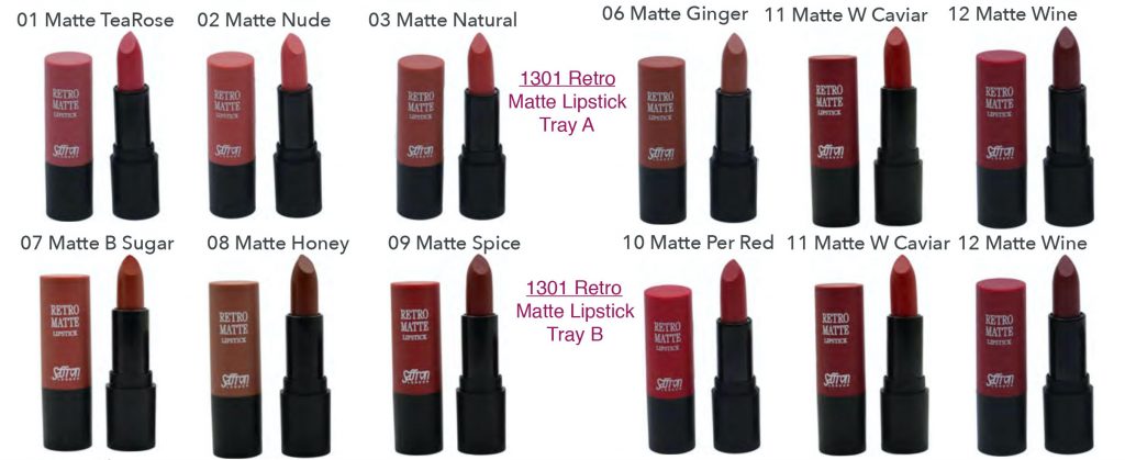 Pro-Matte Lipstick Colour Chart